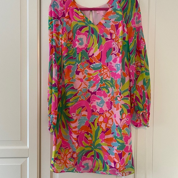Lilly Pulitzer Flamingo Print Dress - Picture 1 of 8